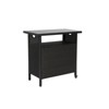 VisioGear Outdoor Bar Cart, Patio Wine Serving Cart, Rolling Rattan Beverage Bar Counter Table for Party, Black, 51.18"*19.69"*35.43" - 4 of 4