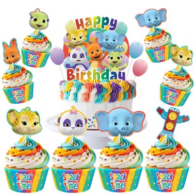 Treasures Gifted Word Party Cake Topper & Word Party Cupcake Toppers Kit