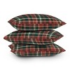 16"x16" Avenie Vintage Christmas Plaid Square Throw Pillow Red - Deny Designs - 3 of 4