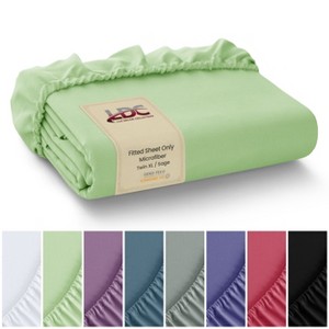 Microfiber Fitted Sheets Deep Pocket Up to 16-Inch , Ultra Soft , Easy Fit , Hypoallergenic Fitted Bed Sheets - Lux Decor Collection - 1 of 4
