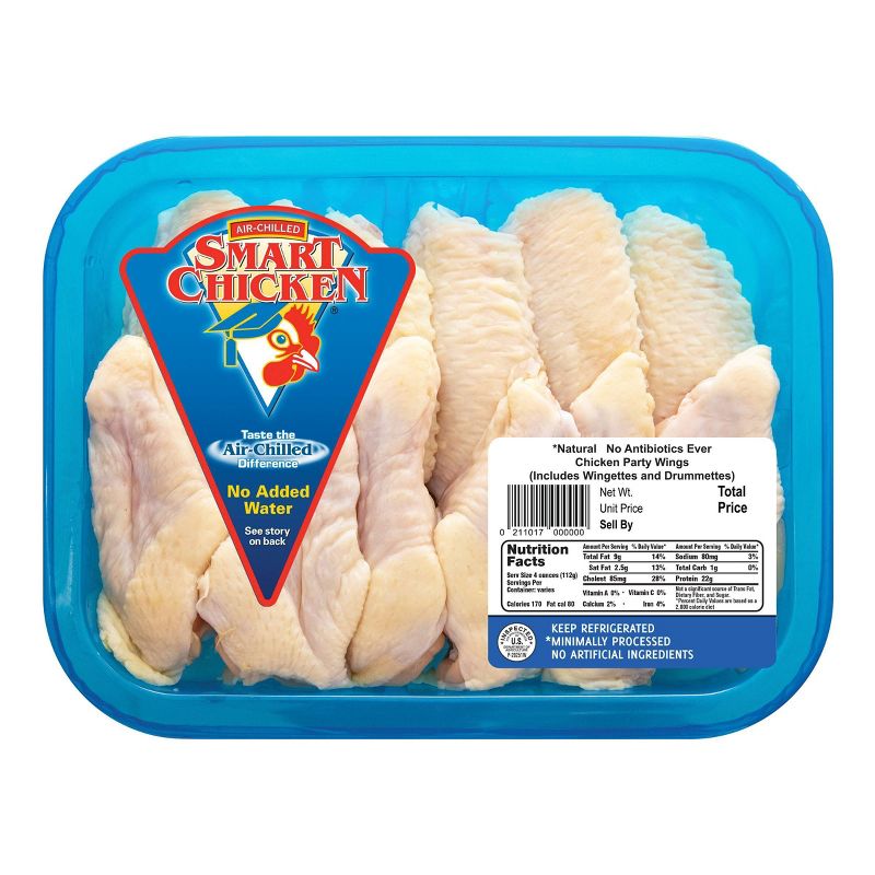 Smart Chicken Chicken Wings - 0.9-1.75lbs - price per lb, 1 of 10