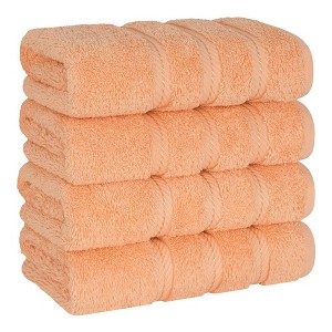 American Soft Linen Luxury Turkish 4 Piece Hand Towel Set, 100% Cotton  16x28 inches Soft and Quick Dry Hand Towels for Bathroom - 1 of 4