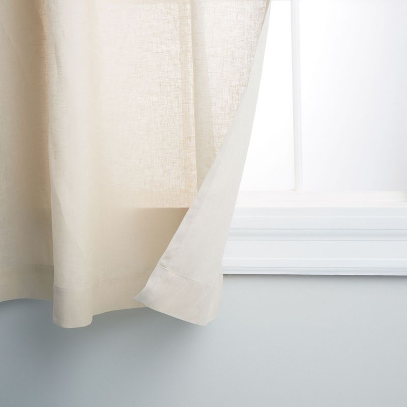 Exclusive Home Solano 100% Linen Light Filtering Hidden Tab Top Curtain Panel, 5 of 8