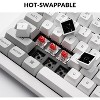 Keychron Q1 Pro RGB Wireless Mechanical Keyboard with Red Switches for Mac Windows Linux - Q1P-P1 - White - 2 of 4