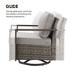 Gymojoy 4 Pieces Outdoor Patio Swivel Chair Ottoman High Back Chair Set - 4 of 4