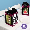 Big Dot of Happiness Maroon 2025 Graduation Photo Holder Centerpieces, 4x6 Picture Display Box, Table Decoration Centerpiece for Burgundy Grad Party - 3 of 4