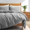 Peace Nest Linen Cotton Blend Duvet Cover Set, Durable, Breathable & Moisture-Wicking, 3 Piece Bedding Set with Pillow Shams - 2 of 4