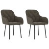 vidaXL Dining Chairs 2 pcs Dark Gray Velvet - 2 of 4