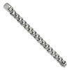 Chisel Stainless Steel Antiqued and Polished 8.5" Curb Link Bracelet - 3 of 4