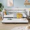 Twin Daybed with Trundle, Day Bed with Trundle Bed Twin, Twin Size Mattress Foundation - 4 of 4
