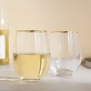 Twine Gilded Wine Glasses, Gold Rimmed, Set of 2 - 2 of 4