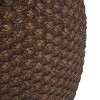 Kumasinova 16.5" Faux Handcrafted Woven Rattan Side Table for Outdoor Use,MGO Decorative Patio Accent End Table for Poolside,Porch&Living Room,Brown - 4 of 4