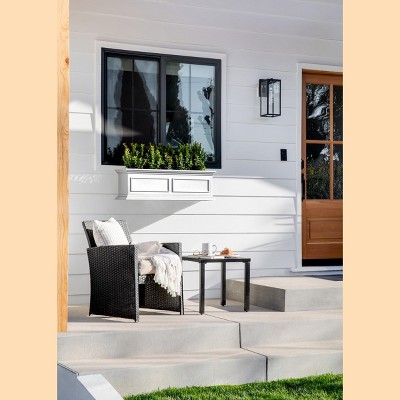 White 36" Recycled Plastic Railing Window Box Planter