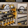 WOWLIVE Power Tools Organizer Wall Mount, Cordless Drill Organizer, 4 Layers Tool Rack for Garage, 8 Drill Holders, TR002 - 4 of 4