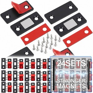 5 Star Super Deals Ultra-Thin Magnetic Cabinet Catch - Stainless Steel, Adhesive No-Drill Install, 24 Pack for Child Safety on Doors and Drawers - 1 of 4