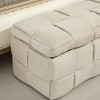 NicBex Storage Bench Ottoman with Storage Padded Footstool with Safety Hinge for Bedroom, Entryway - 3 of 4