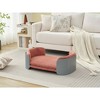 Gulches Gray Pink Pet Bed - Scandinavian Style Elevated Cat Couch - 2 of 4