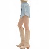 Women's Wo's Pleated Hi Waisted Denim Shorts - entro - 3 of 4