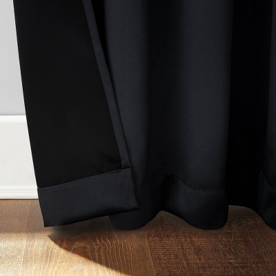Black Polyester Blackout Grommet Window Panel, 52" x 63"
