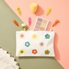 Glamlily 12 Pack Small Canvas Makeup Bags with Zipper for Women, 6 Retro Designs (White, 8 x 6 In) - 2 of 4
