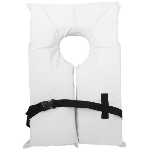Hardcore Coast Guard approved life jackets. Type II keyhole life vest in classic May West style. Compliance flotation device. - 1 of 2