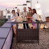 VINGLI Wicker Outdoor Bar Table with 2 Steel Shelves, Sets of Rails, Rattan Patio Storage for Backyard, Poolside, Garden - 2 of 4