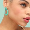 SOHI Women's Pink Halo Drop Earrings - 3 of 3
