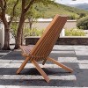 Moda Furnishings Outdoor Acacia Wood Folding Adirondack Chair - 3 of 4