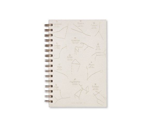 1 Subject College Ruled Zodiac Spiral Notebook 5.75"x 8.5" White - West Emory