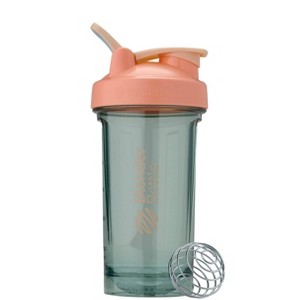 BlenderBottle 24 fl oz Energy and Sports Drink Shaker Bottle - Green/Peach - 1 of 2