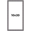 PosterPalooza | Panoramic Textured Grey Picture Frame - UV Acrylic, Foam Board Backing, Hanging Hardware - 2 of 4