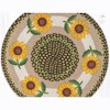 Earth Rugs Good Sunflower Round Patch Tread – 27"x27" Braided Jute Rug with Hand-Stenciled Rustic Floral Center Design - 3 of 3