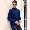 Men's Mock Neck Button-Front Sweatshirt - Long Sleeve Fleece Pullover with Chest Pocket - 4 of 4