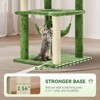 Modern Multicoloured 600 GSM Soft Plush Cat Tree Pet Tower with Fake Real Leaves,Natural Sisal Material and Cute Cat Shape Platform - 4 of 4