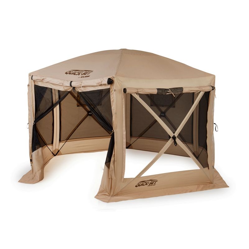 Clam Quick Set Pavilion Portable Canopy + 150 x 150 Inch Floor Tarp Attachment, 1 of 6