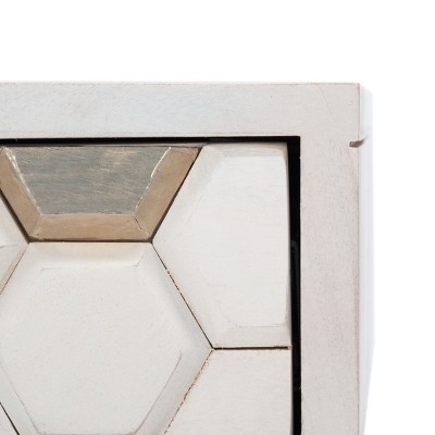 White Wood Writing Desk with Drawer and Hairpin Legs