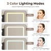 Small Vanity Desk with Mirror and Lights, Makeup Vanity with Drawer & 3 Storage Shelves for Bedroom - 3 of 4
