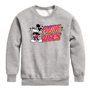 Boys' - Disney - Positive Vibes Graphic Long Sleeve Fleece Sweatshirt - 1 of 4