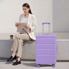 KWPZQEB ABS Hardside Luggage Set of 3, ABS Spinner Wheel Luggage with Combination Lock, Lightweight Luggage, Large Checked Luggage, 20"/24"/28" - 3 of 4