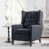 CAVINAS 27.16" Wide Manual Wing Chair Recliner, Modern Recliner Chair, Glider Chair with Tufted Backrest, Wingback Chair with Nailhead Trim - 2 of 4