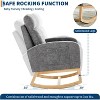 Rocking Nursery Chair Glider Rocking Chair with High Backrest Armchair - 3 of 4
