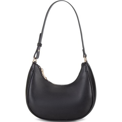 Paaaawaters Crescent Shoulder Bags for Women Cute Hobo Tote Handbag Under the Arm Purses Mini Clutch Purse with Zipper