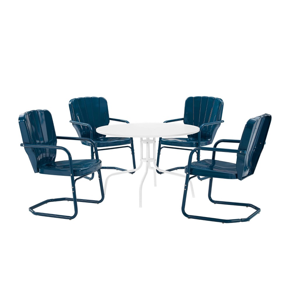 Ridgeland 5pc Outdoor Dining Set Navy Crosley