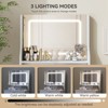 ELECWISH 24" White Makeup Vanity Desk Set with LED Mirror & Stool - Adjustable Lighting, 2 Drawers, USB Charging Station, Clear Desktop - 3 of 4