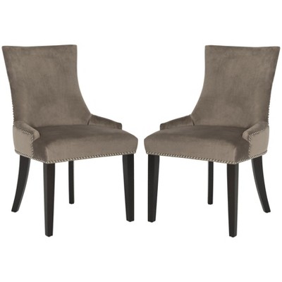 Lester 19" H Dining Chair With Nail Head Trim (Set of 2) - MCR4709 - Safavieh Couture