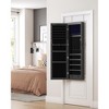 SONGMICS 6 LEDs Mirror Jewelry Cabinet, 47.2-Inch Tall Wall/Door Mounted Jewelry Armoire Organizer - 3 of 4