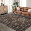 Washable Rug Boho Abstract Hallway Runners Vintage Distressed Floral Soft Low Pile Floor Carpet for Living Room - 2 of 4