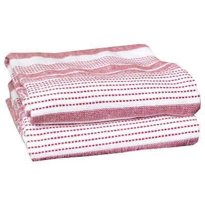 T-fal Dual Terry Stripe Kitchen Towel  2 Piece Set