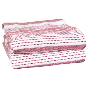 T-fal Dual Terry Stripe Kitchen Towel  2 Piece Set - 1 of 4