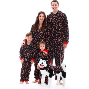 #followme One Piece Matching Candy Cane Adult Bodysuit for Family, Couples, Dog, Men, Women - 1 of 2